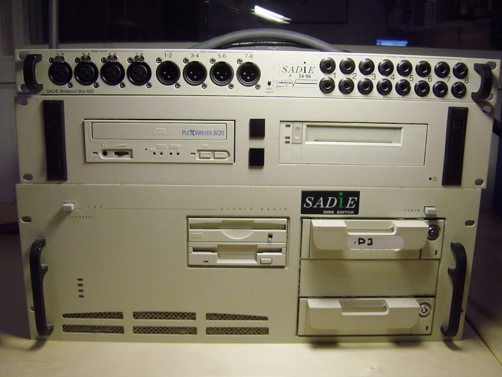 SADiE 24/96 8in8out Digital Audio Workstation with Exabyte tape backup and CD-Writer