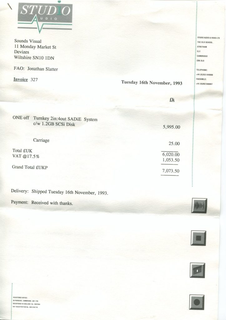 £7k+ for a 2 in 4 out DAW in 1993!
