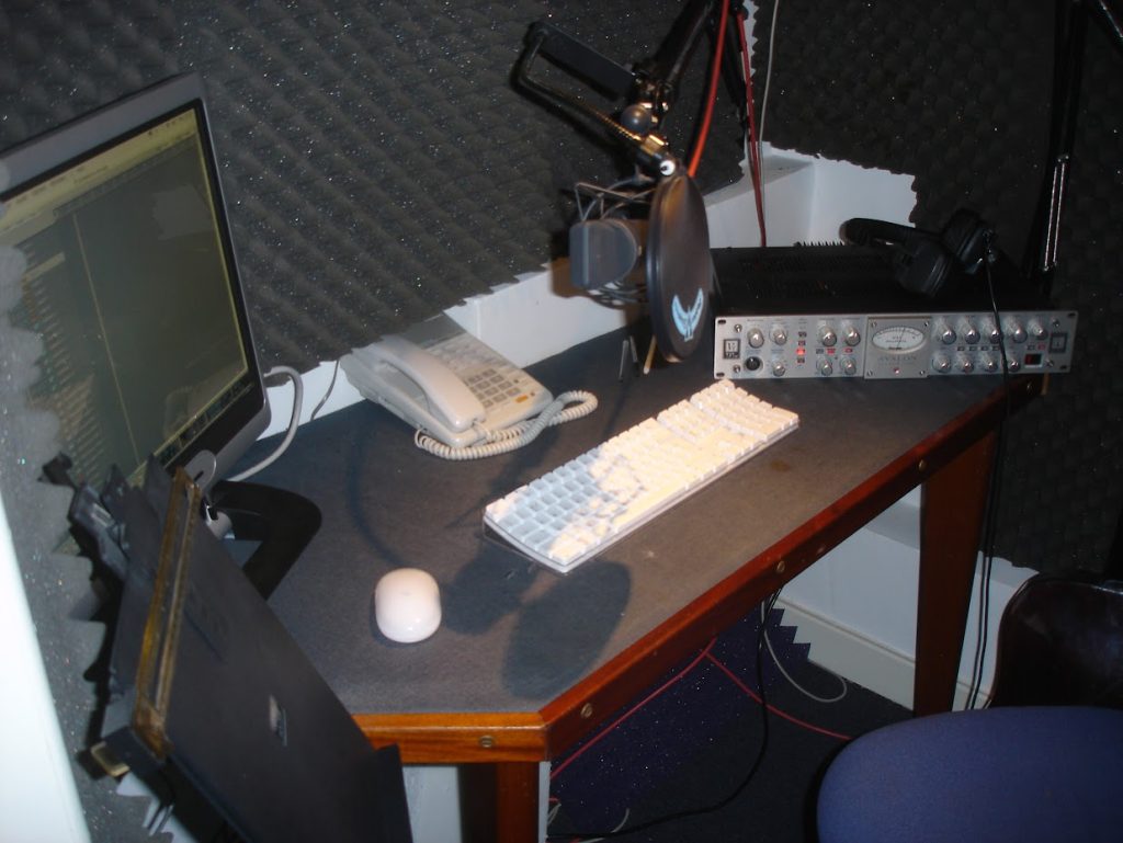 Voiceover booth with Neumann U87 and Avalon 737sp