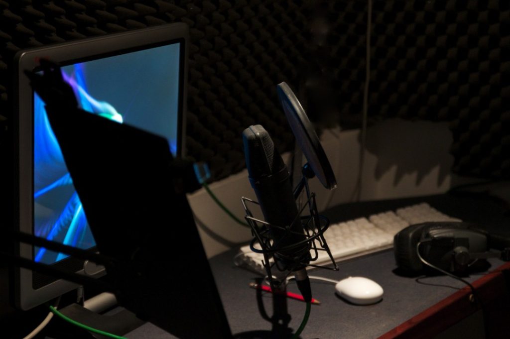 Neumann u87 in the voiceover booth