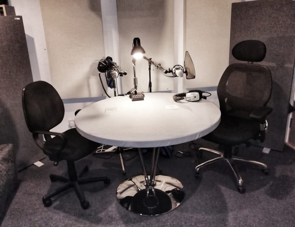 Podcast studio at Jonathan Slatter Music